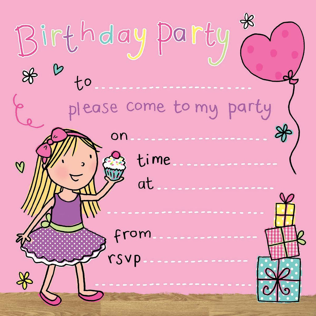 Twizler Cards | Girls Party Invitations | Chocoloons